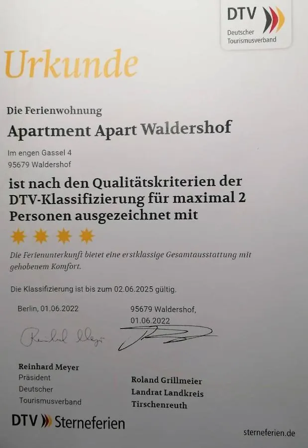 Apartment Apart Waldershof 0*,
